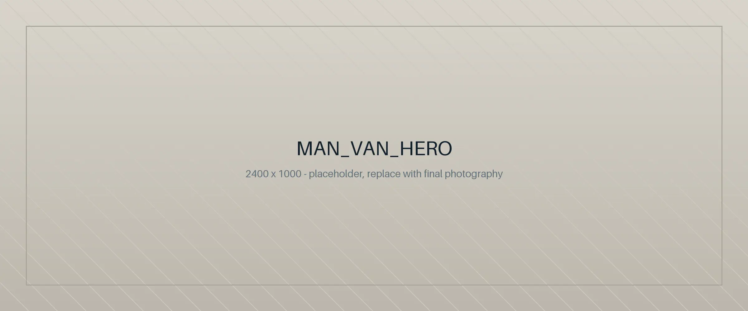 Van loaded with a small number of large items